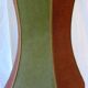 Lampe en bronze et velours 70 cm