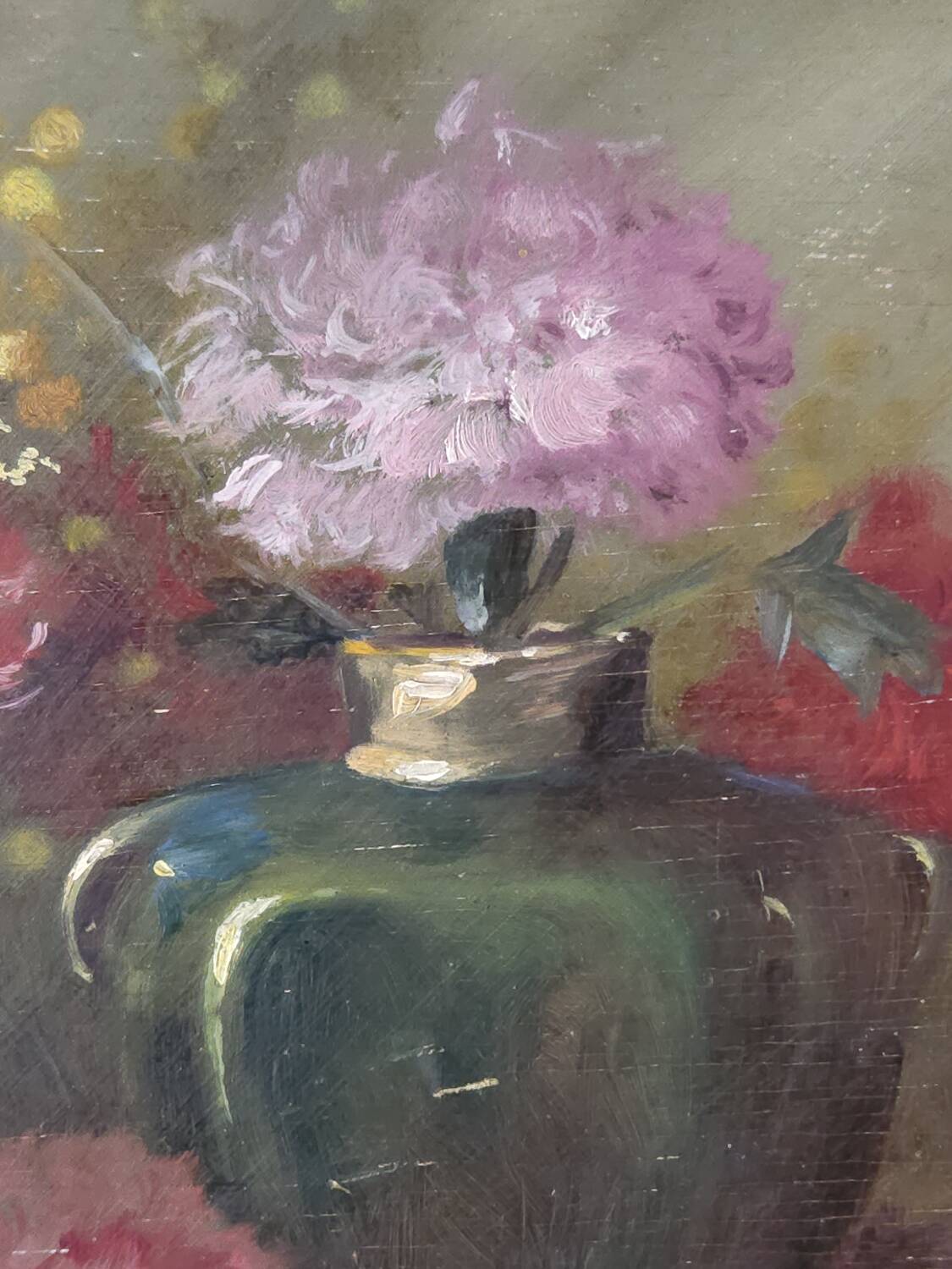 Painting, oil on wood framed, 20th century