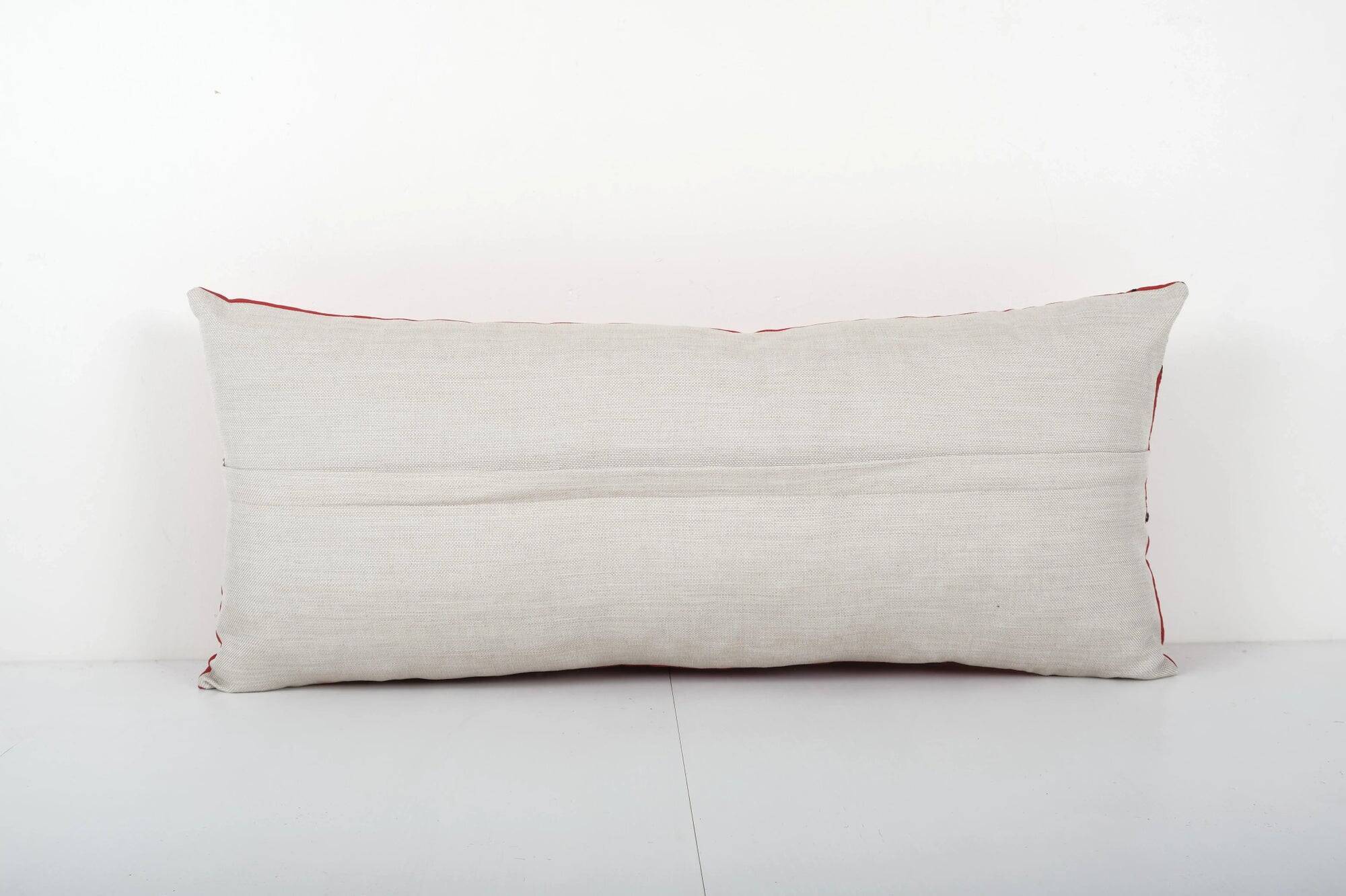 Vintage embroidered cushion cover 81x36 cm