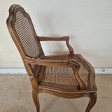 Louis XV style fluted cabriolet armchair