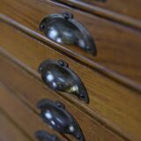 Vintage Large Industrial Oak File Cabinet with Multiple Drawers, 1930s