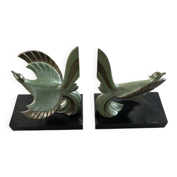 Art Deco bird bookends