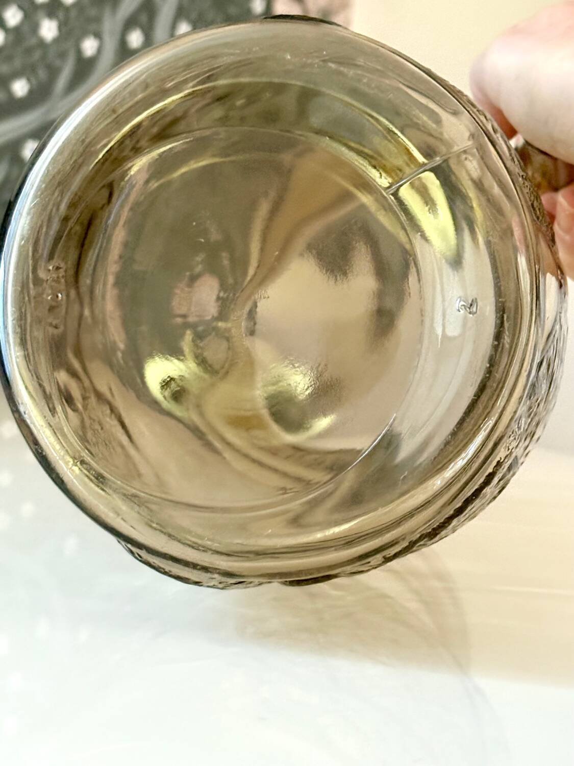 Carafe pichet vintage 1970 verre fumé Italy