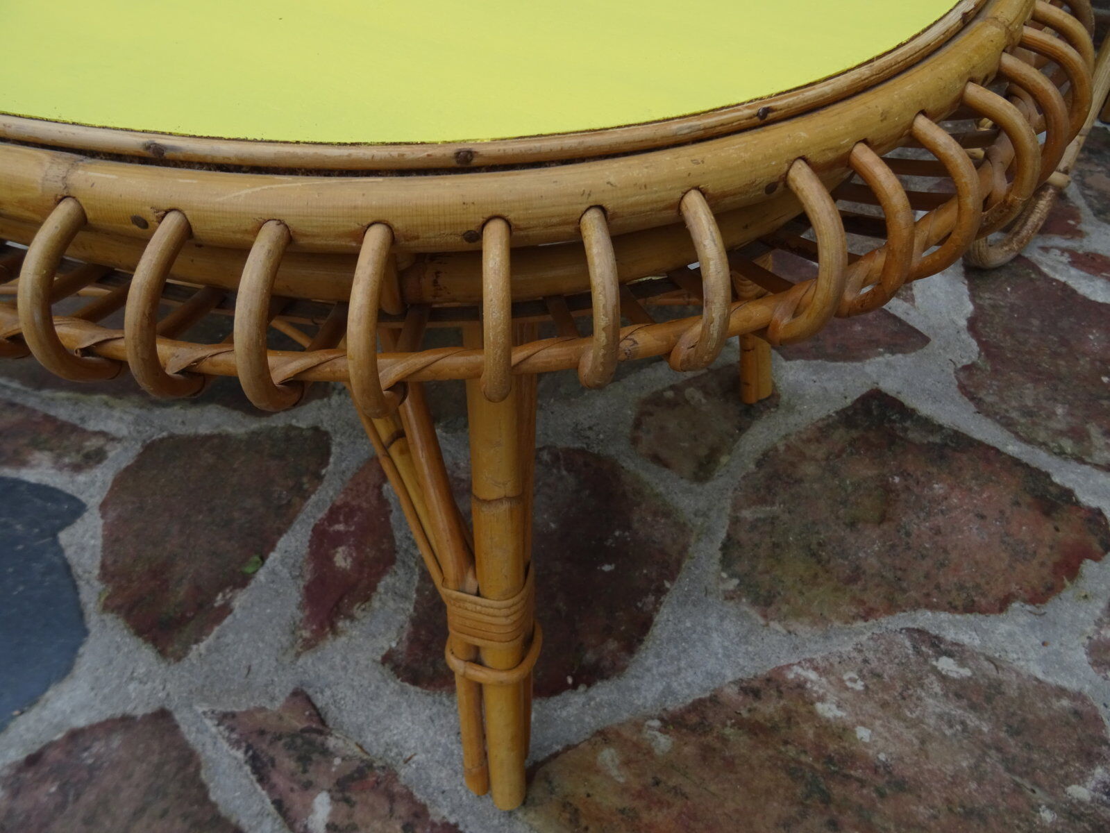 Sun rattan coffee table