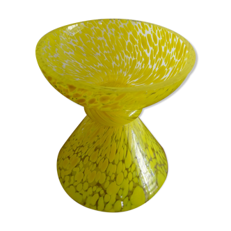 Glass murano diabolo candle holder