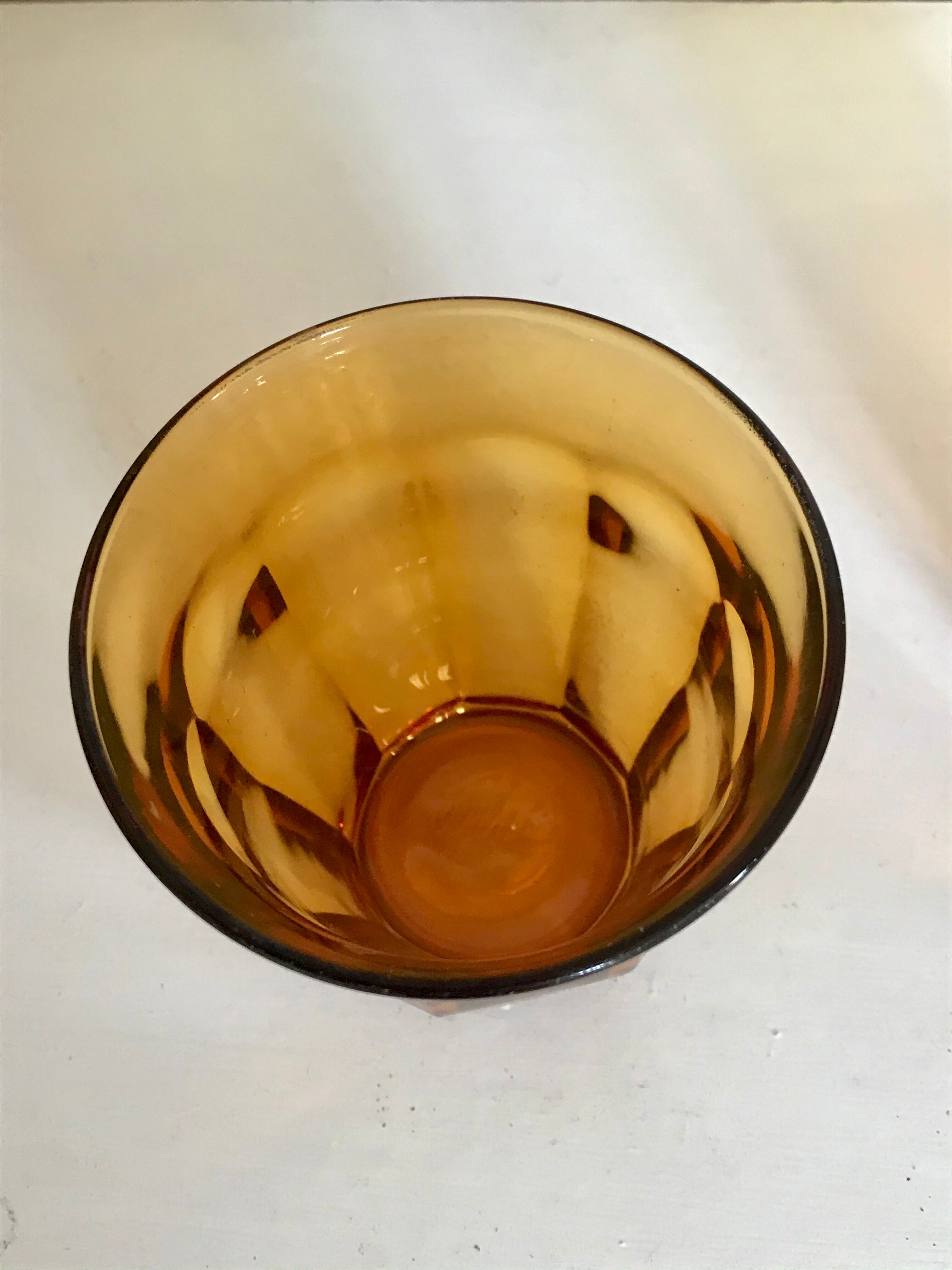 10 vintage Duralex water glasses