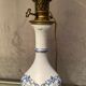 Old Paris porcelain lamp on nineteenth century bronze frame