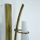 Set of three sconces in brass and triplex opaline glass. Italy 1950s