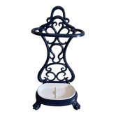 Enamelled cast iron umbrella stand from the early 20th century.