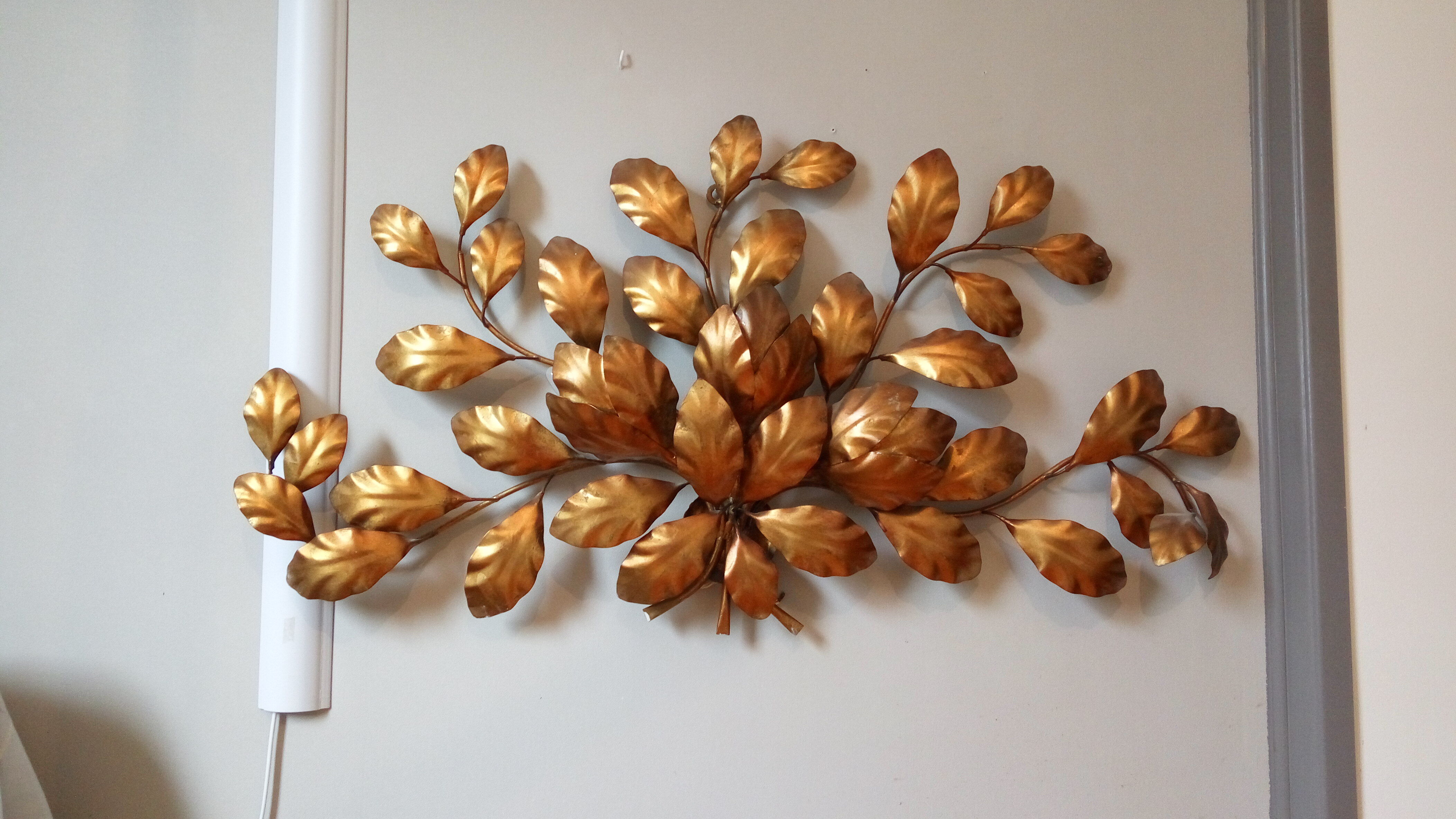 Gold metal wall lamp