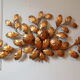 Gold metal wall lamp
