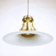 Suspension en verre et métal dorée 1960