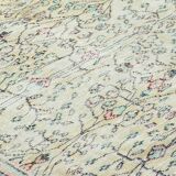 Tapis Oushak Ancien – Tons Doux & Motifs Raffinés, 186 x 255 cm