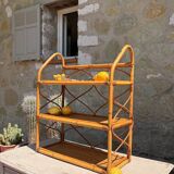 Vintage wall shelf in rattan