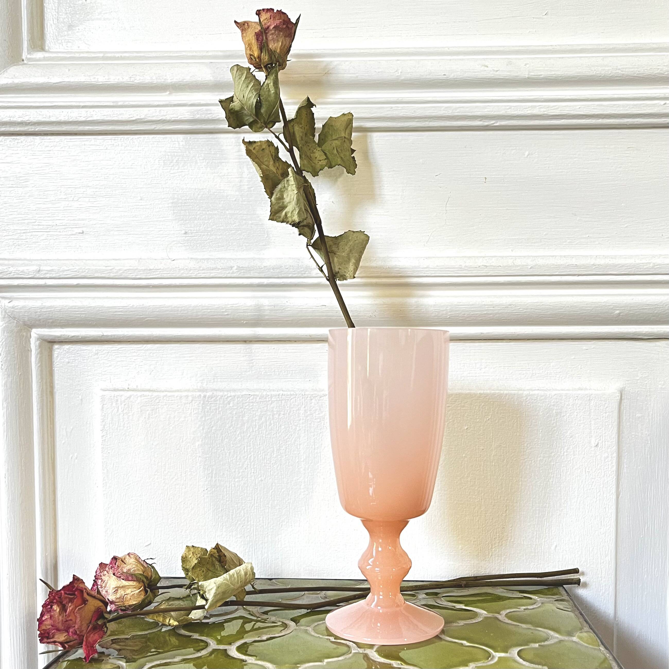 Pink opaline vase