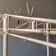 Old industrial coat rack, wardrobe rack XXXL