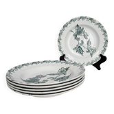 6 assiettes creuses Richelieu - Saint-Amand