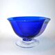 Vintage blue crystal salad bowl from the lancel paris brand