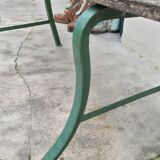 Old patinated garden bench 1950s