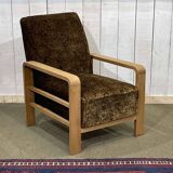 1930s Art Deco oak armchair