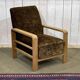 Fauteuil art déco en chêne des années 1930