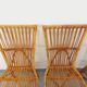 Set of 4 vintage Audoux Minet rattan chairs from the 1950s and 60s.