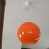Hanging vintage space age orange ball seventies