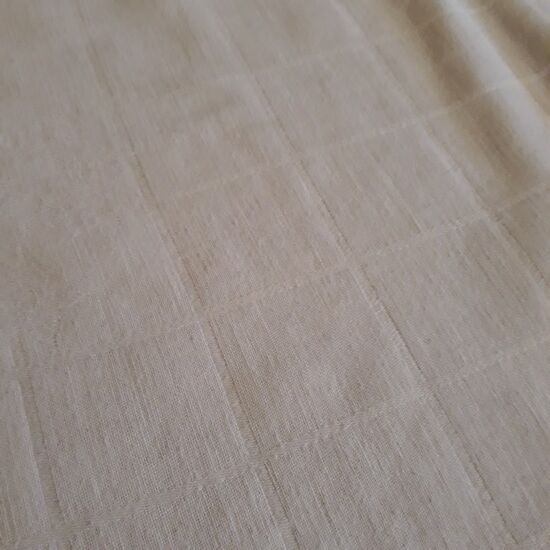 Nappe damassé de coton, liteaux rouge, chiffrée B.M, années 50