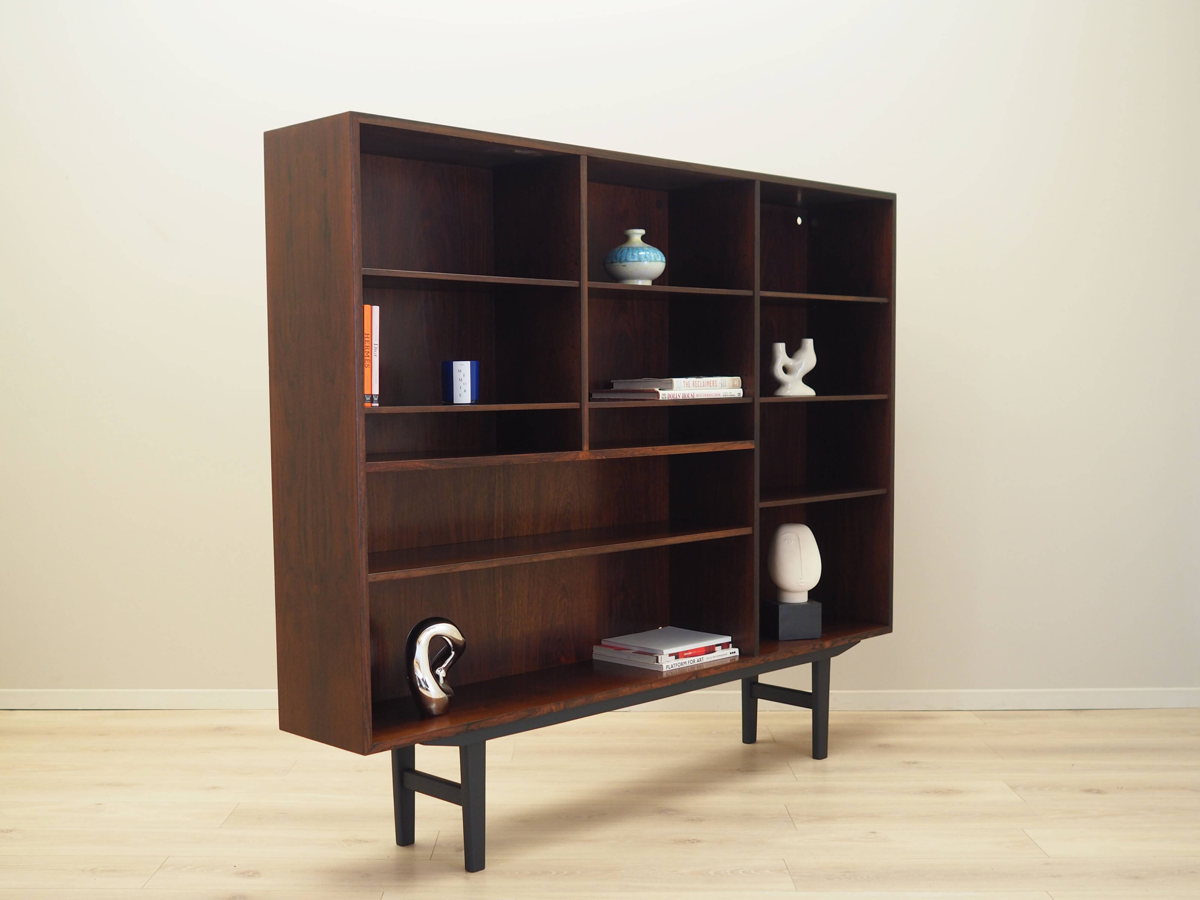 Mahogany bookcase, Danish design, 1970s, manufacturer: Omann Jun