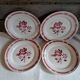 4 flat plates Badonviller Art Deco
