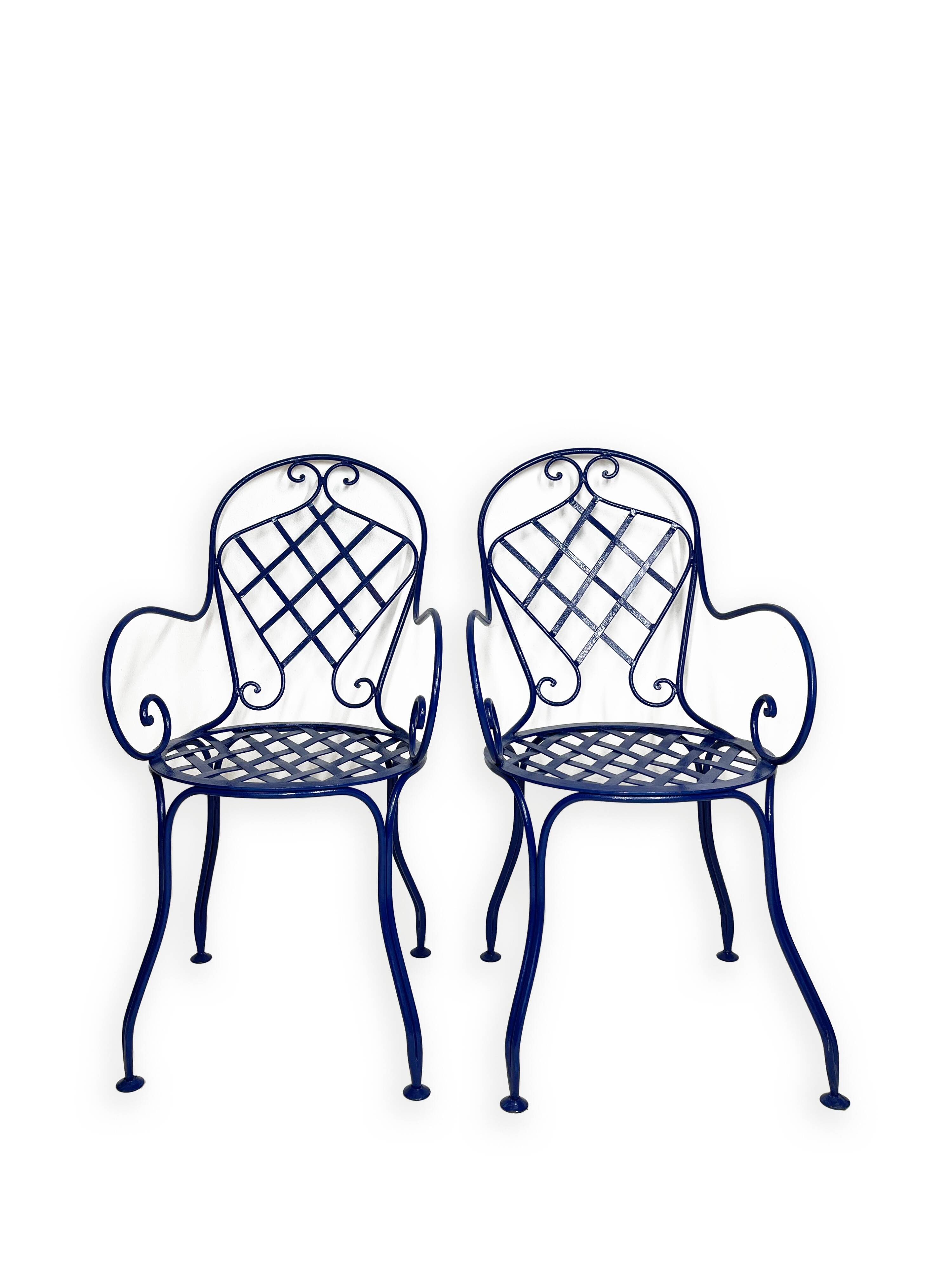 Chaises bistrot en fer forgé