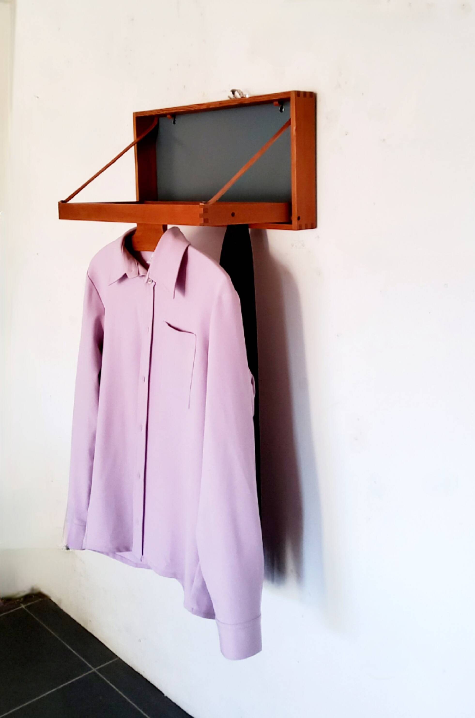 Scandinavian coat rack in solid teak Denmark 1960s