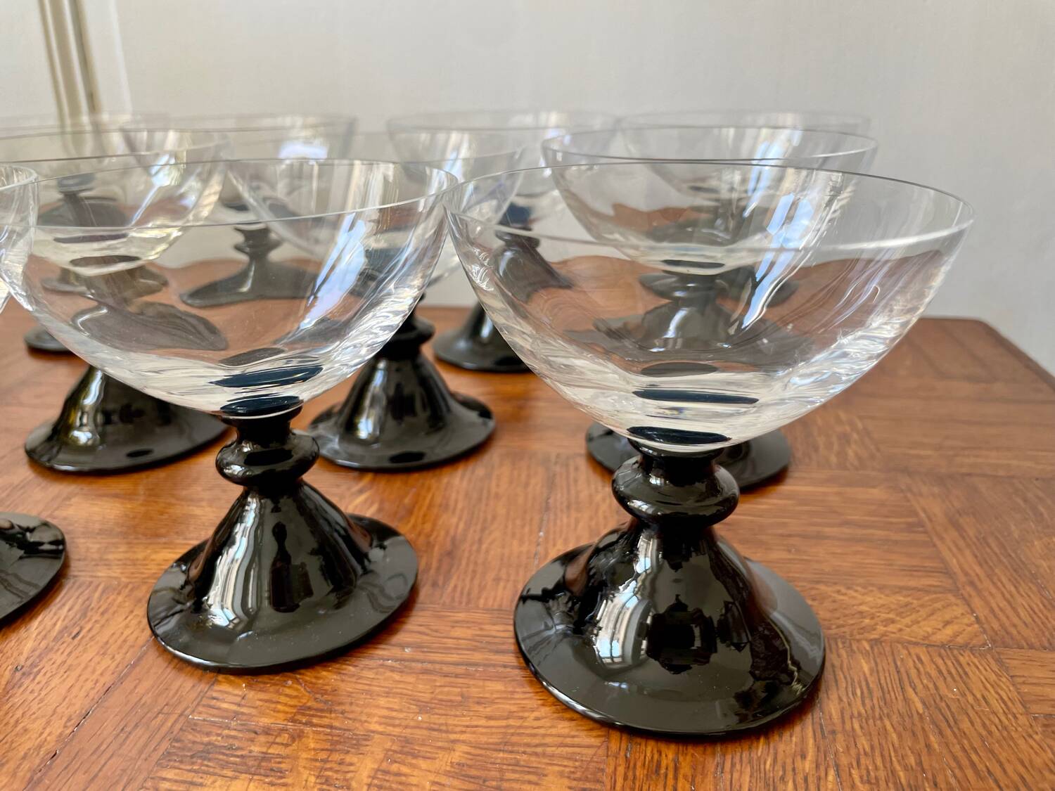 Set of 12 retro dessert cups