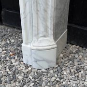 Louis XV style fireplace in Arabescato Carrara marble, circa 1880.