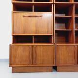 Vintage Scandinavian double bookcase in teak from the 60s