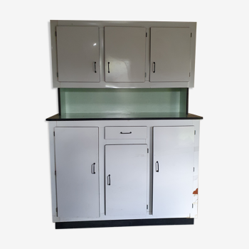formica buffet white and vintage green
