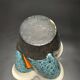 Enamelled ceramic vase signed Elchinger 1950