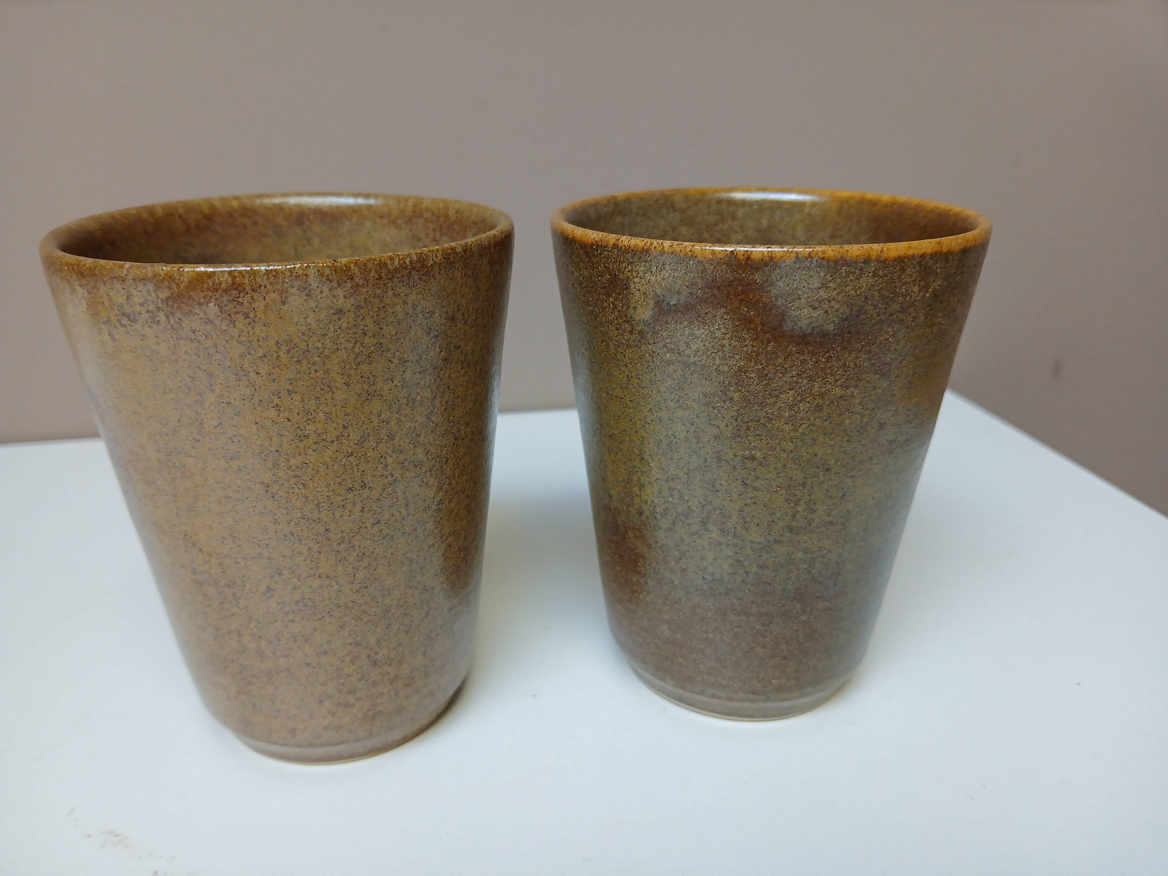 vintage stoneware glasses