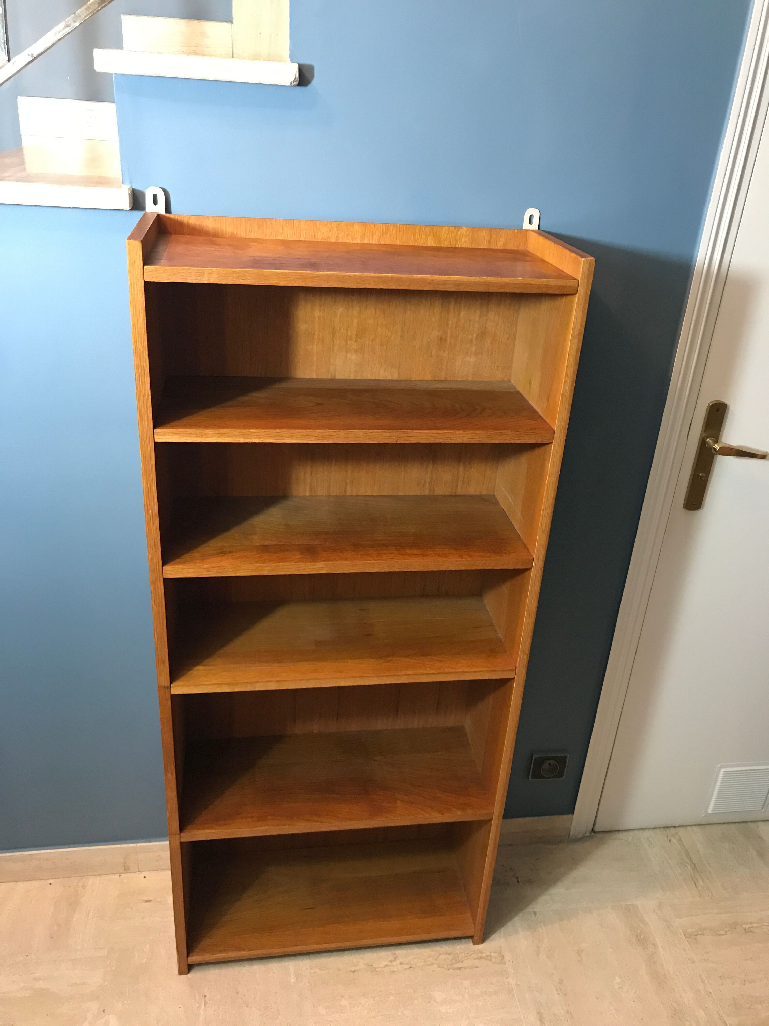 Small vintage library 1960 in honey oak