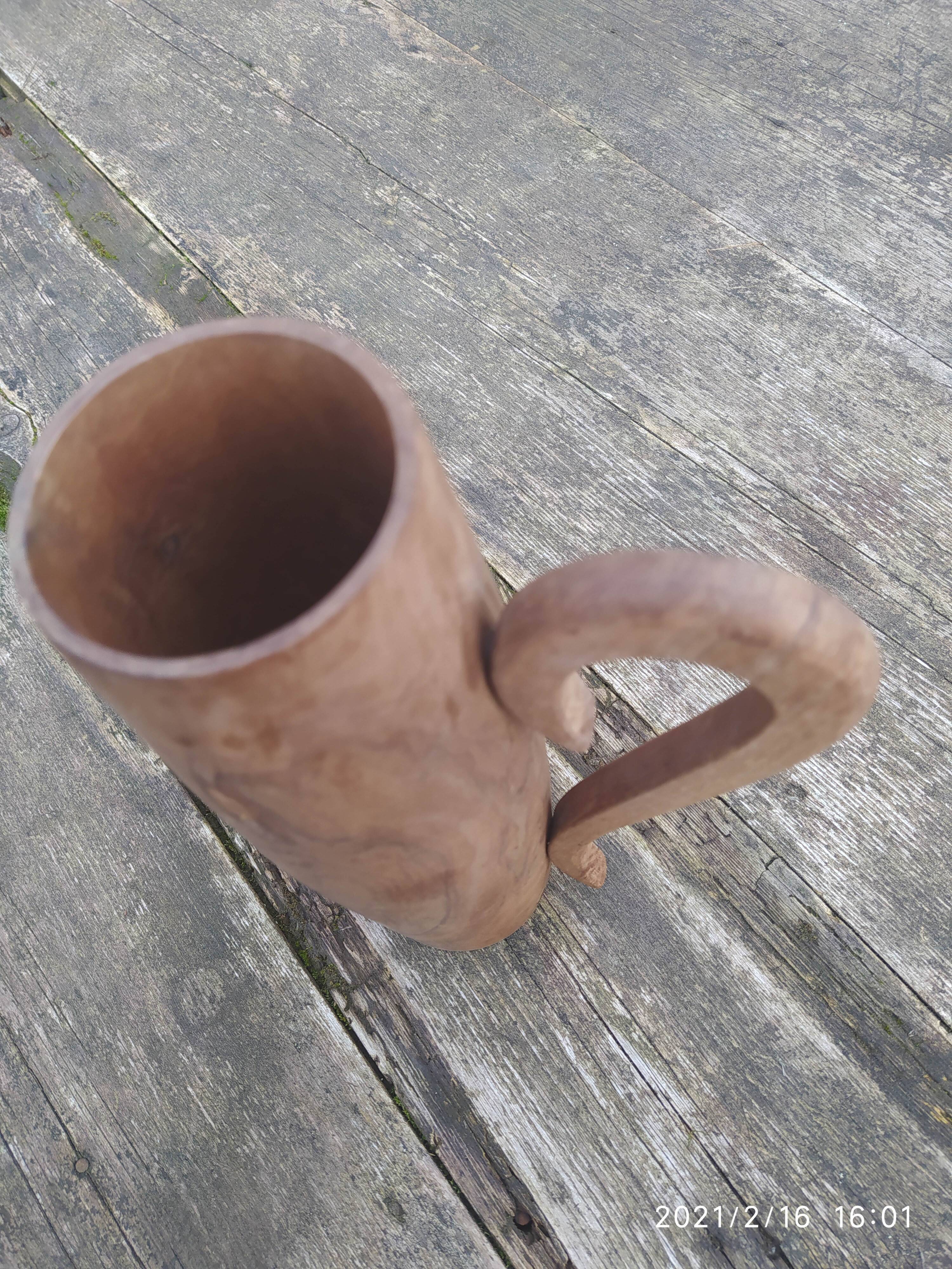 Vintage wooden vase