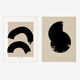 Pair of giclee prints, abstract wall art set of two, 50x70cm