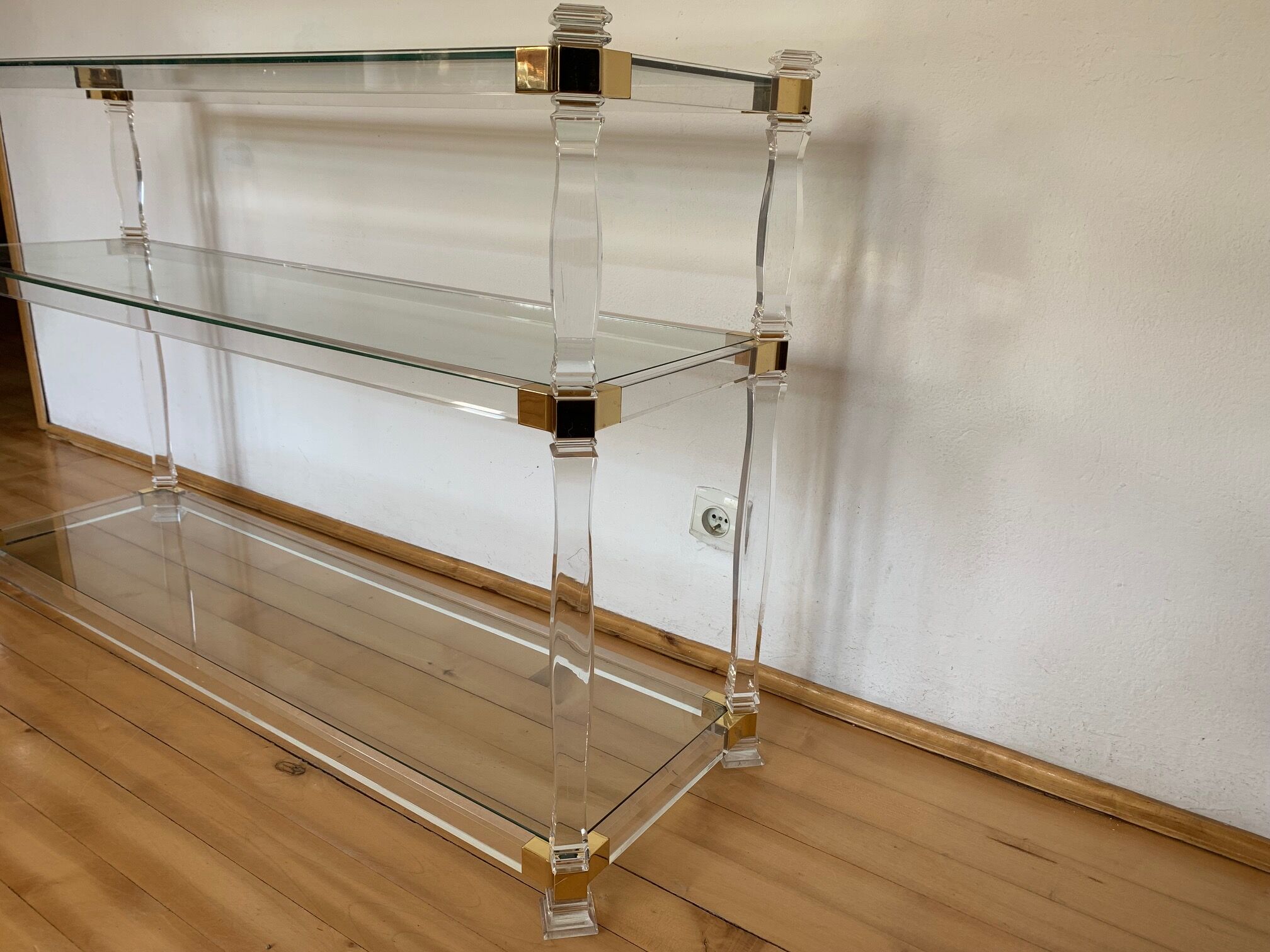 Lucite console Orsenigo 1970s