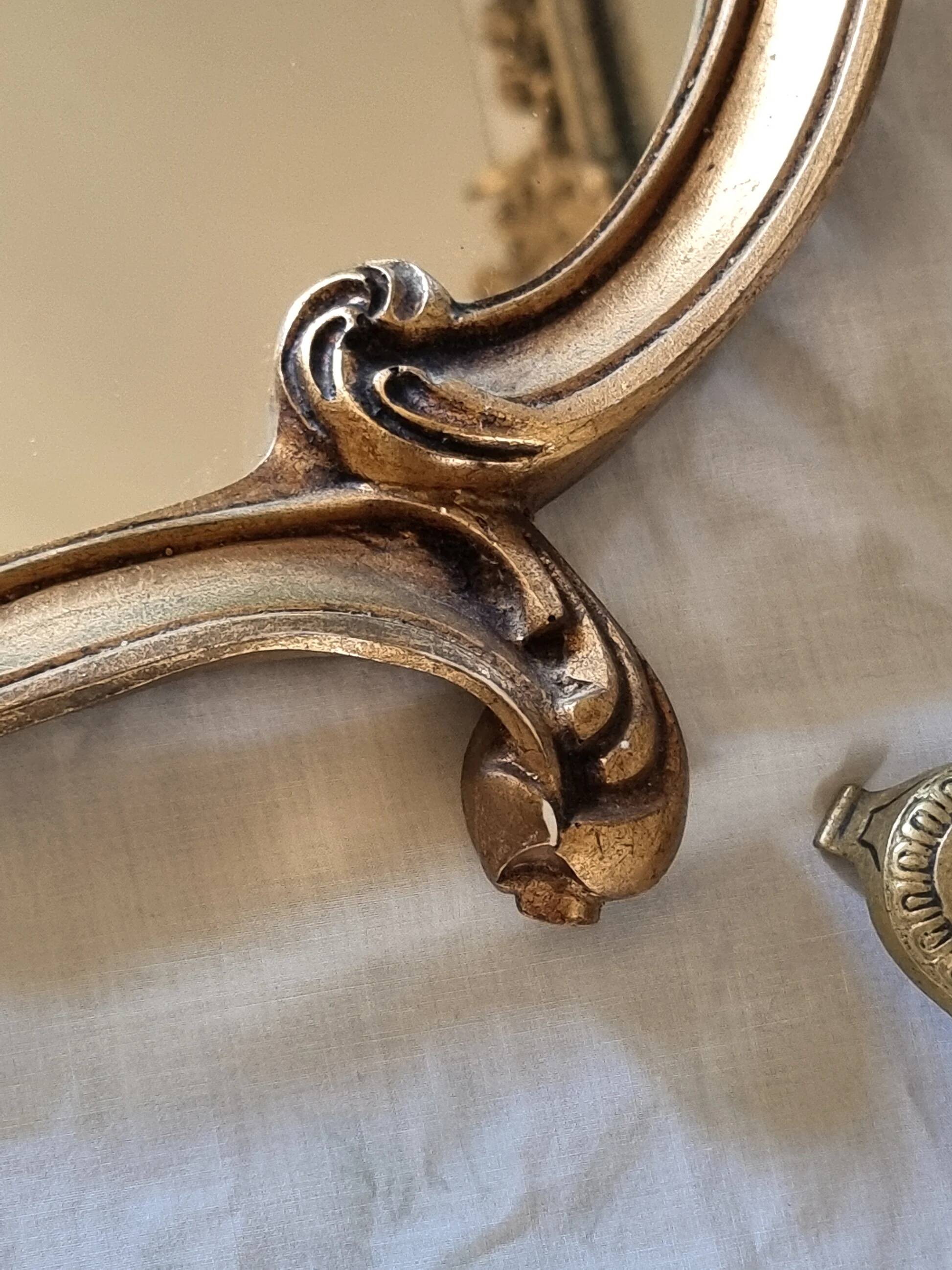 Large gilded rococo mirror
