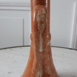 70s stoneware candle holder