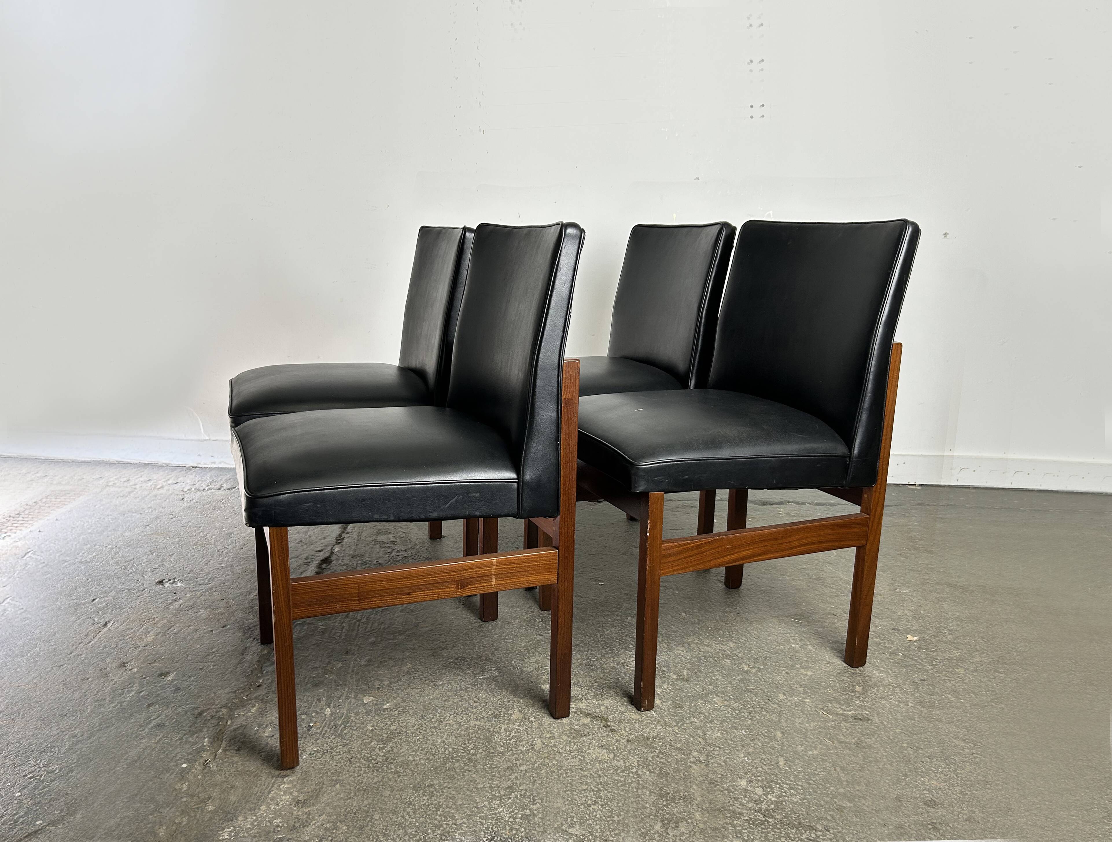 Set of 4 Mid-Century 1960s solid teak dining chairs by Peter Hayward for Va