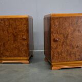 1939s pair of art deco bedside tables, Czechoslovakia