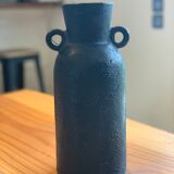 Black ceramic vase