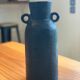 Black ceramic vase