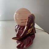 Ceramic and opaline fish lamp