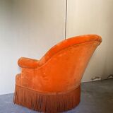 Fauteuil crapaud orange